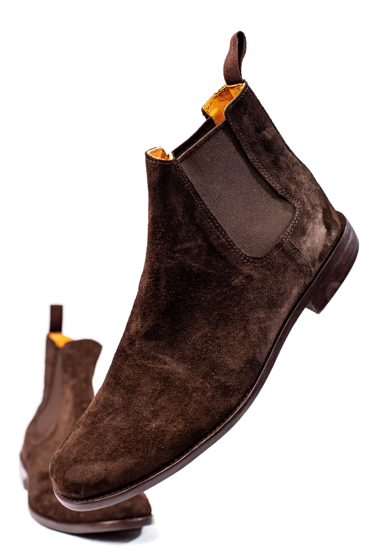 Men’s Suede Chelsea Boots – Dark Brown