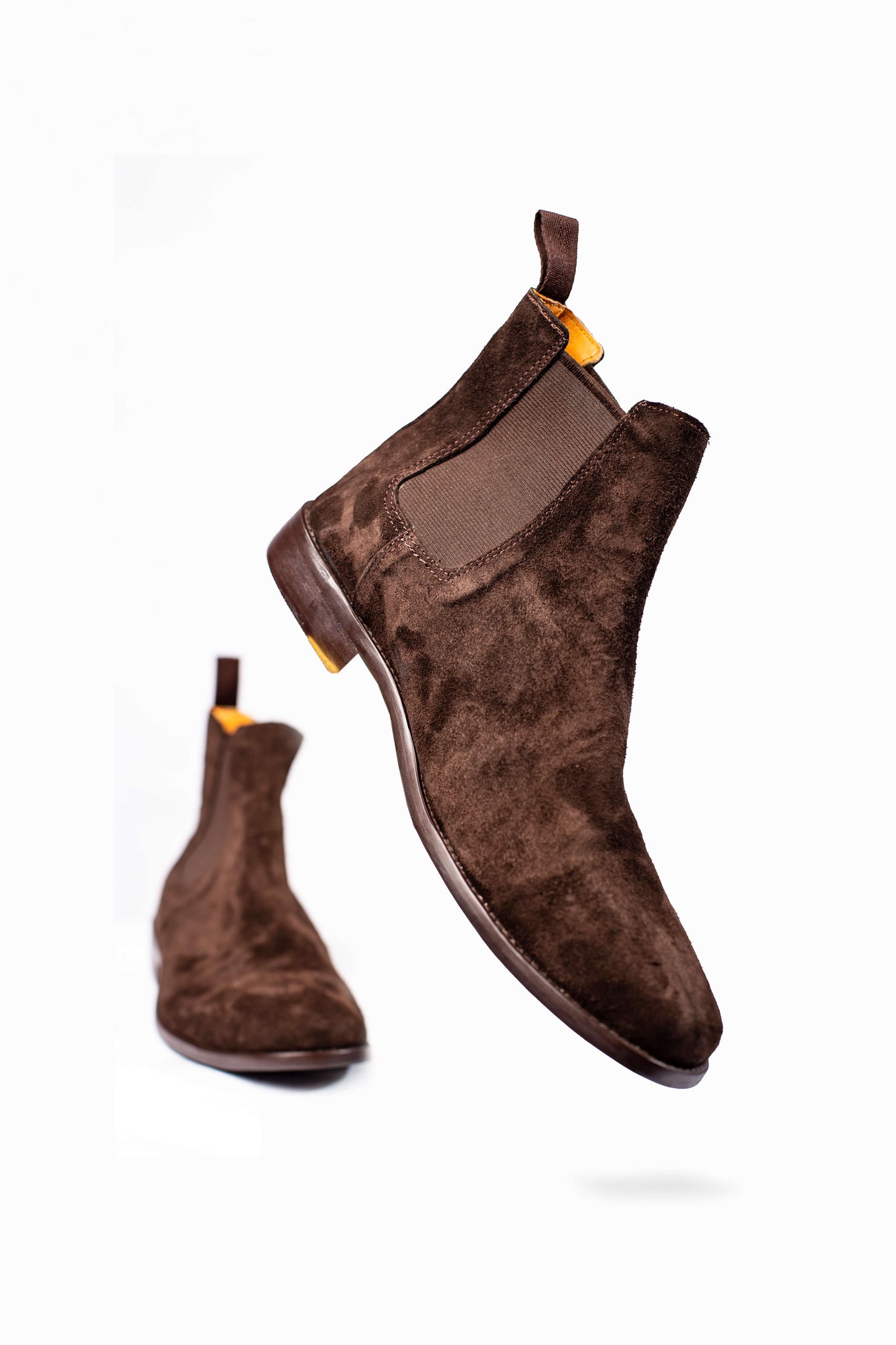 Men’s Suede Chelsea Boots – Dark Brown
