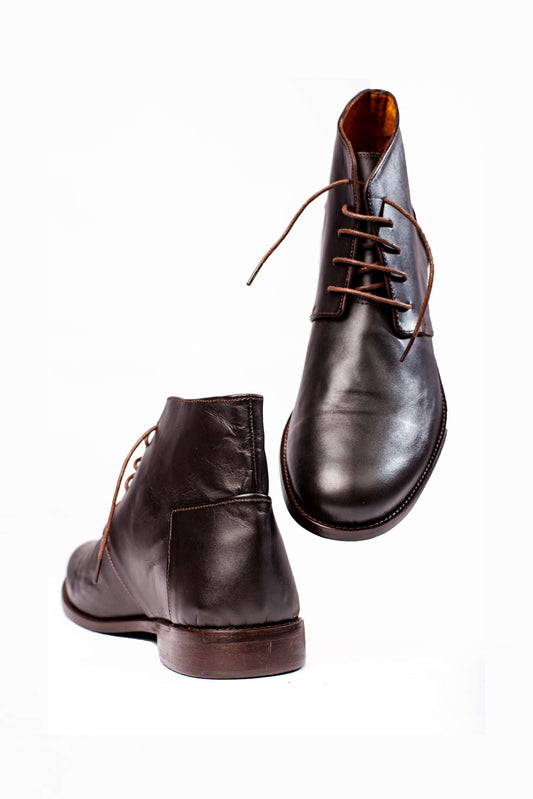 Men's Brown Leather Chukka Boots