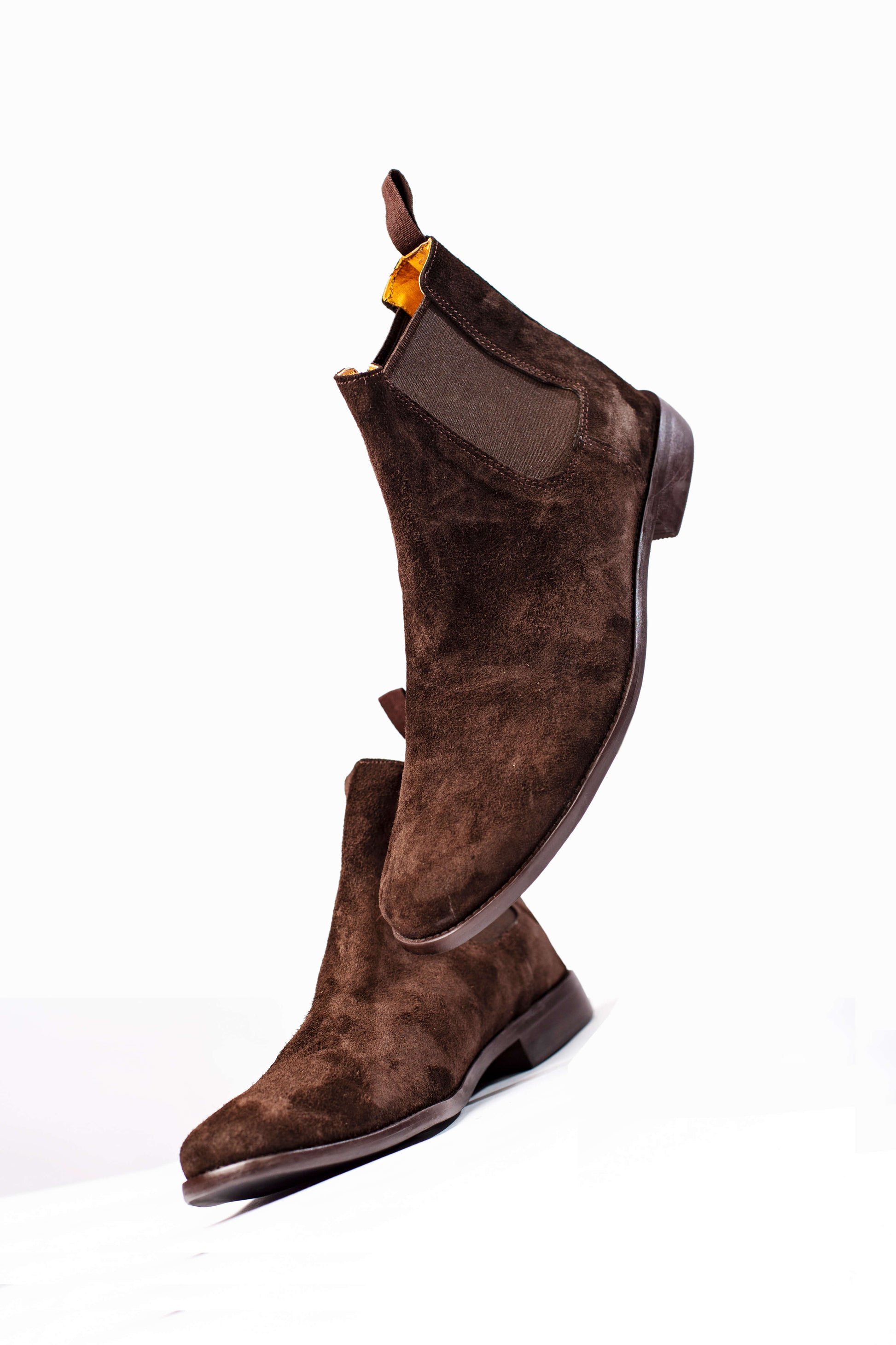 Men’s Suede Chelsea Boots – Dark Brown